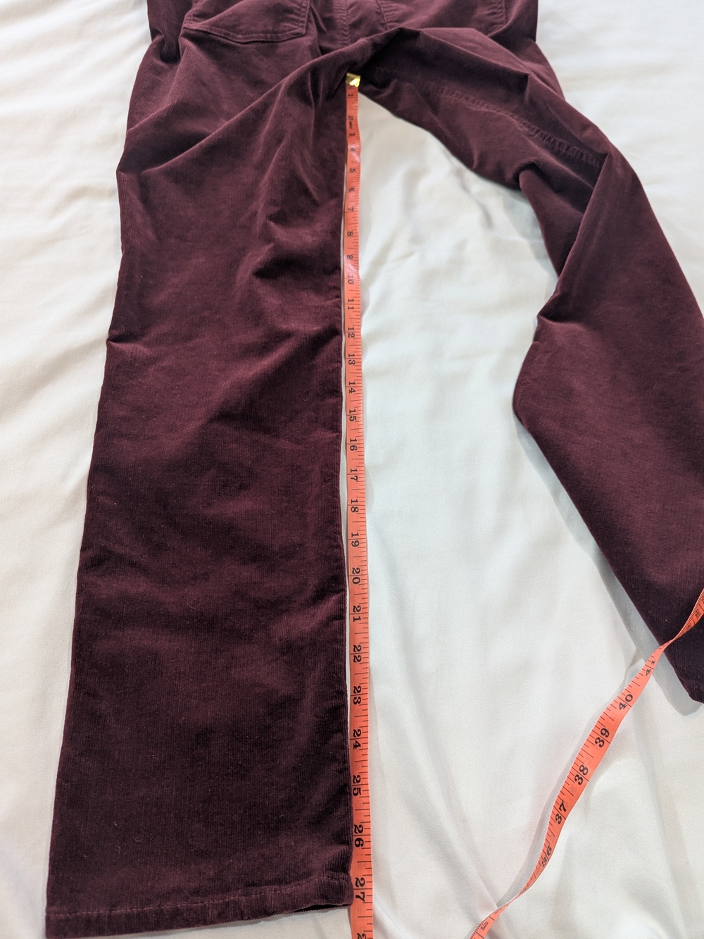 Talbots Flawless Five Pocket Burgundy Straight Leg Corduroy Pants 6 Petite - Picture 7 of 9